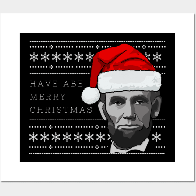 Holiday Sweater: ABE Merry Christmas Wall Art by History Tees